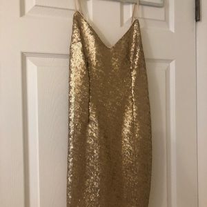 Gold sequin Body-con Abercrombie & Fitch Dress